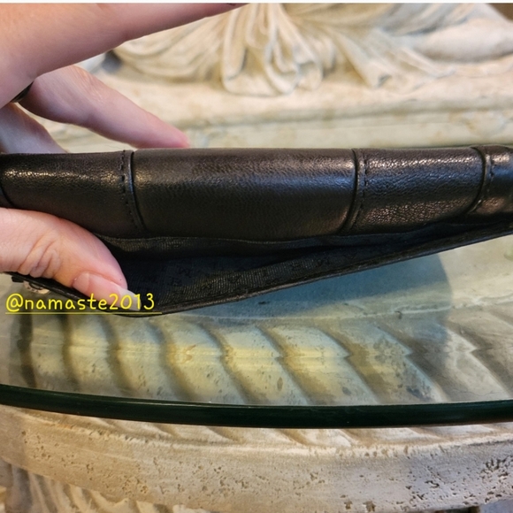 L.A.M.B by Gwen Stefani Leather Wallet Luxury Designer Celebrity Vintage Snap#48 - Picture 9 of 16